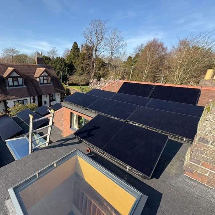 Solar panels and battery installation by Solar Store in Menai Bridge, North Wales